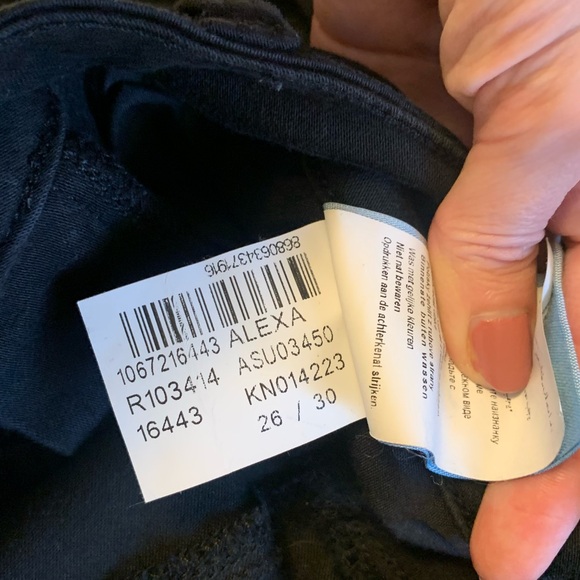 Mavi Women's Alexa Mid-rise Black Skinny Jeans 26/30 - Picture 5 of 6